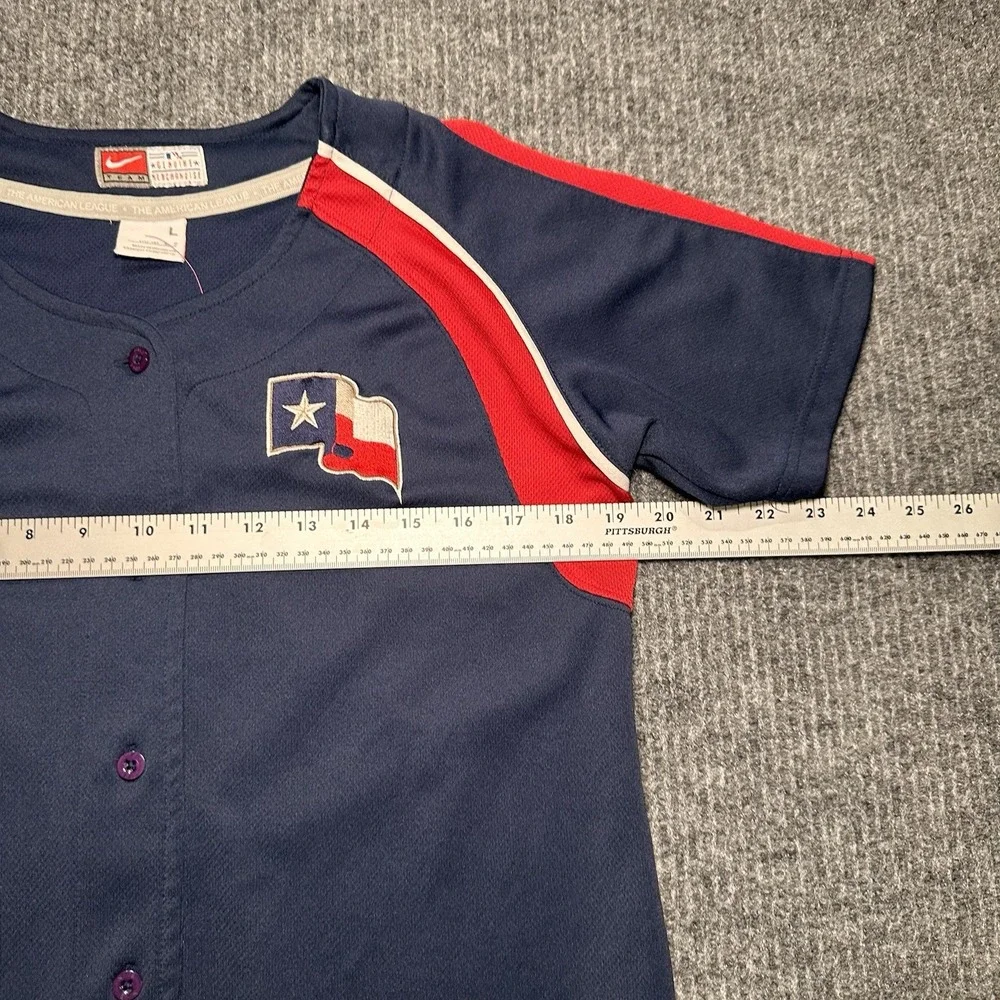 Nike 2000s Texas‎ Rangers Youth Size Large Jersey Vintage Short-Sleeve MLB